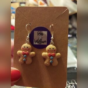 Hand Crafted Gingerbread Cookie Earrings